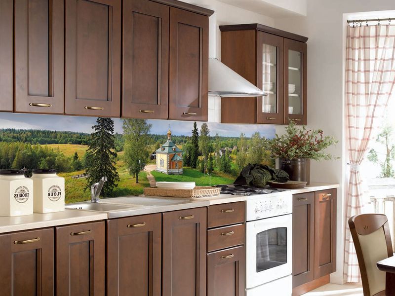 Кухонный фартук из ABS-пластика с фотопечатью
